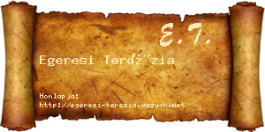 Egeresi Terézia névjegykártya
